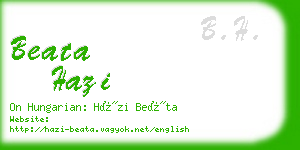 beata hazi business card